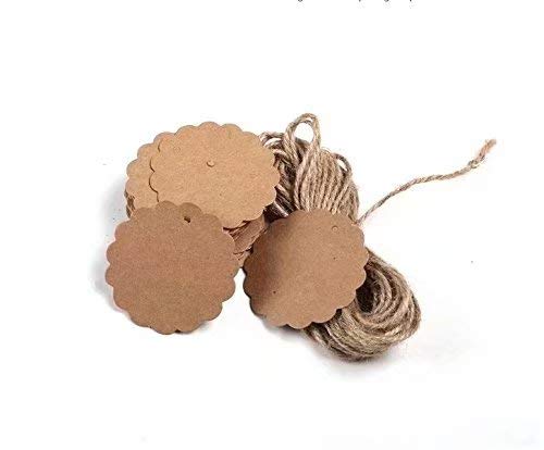 Stoncel 100PZ Gift TAGS/Kraft Hang TAGS with free