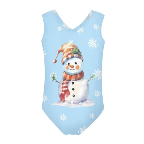 Image of Cartoon Pattern Kids Girls Bathing Suits One Piece Swimsuit Soft & Quick Dry, 5-14Years