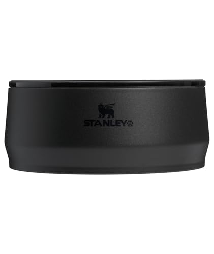 STANLEY Pet Bowl | 3-Cup (24 oz) Insulated Stainless Steel Dog & Cat Bowl | Splash-Resistant Lid | Dishwasher Safe | BPA-Free | Black 2.0
