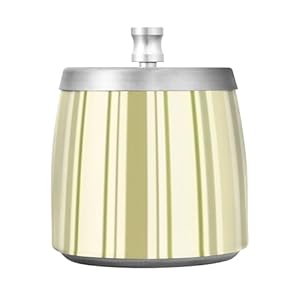 Light Green Stripes Ashtray with Lid for Cigarette Outdoor Cool Ashtray Stainless Steel Smokeless Odorless Windproof Ashtrays for Home Office Tabletop Outside Patio Balcony