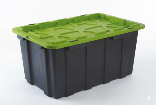 Image of UNIBOX 100L Heavy Duty Flip Lid Storage Container - Durable COPP+HOMO PP, 77L x 51W x 35.5H, Ideal for Organizing & Storing