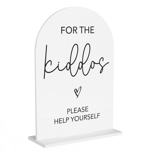 For The Kiddos Wedding Sign Please Help Yourself Sign for Wedding Engagement Ceremony Reception wedding Kiddos Acrylic sign for Table Desk