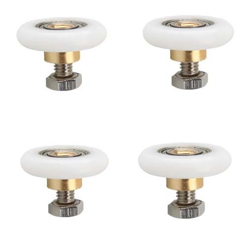 Shower Door Rollers Replacement Runners, Diameter 19mm 4pcs Shower Door Wheels, Runners Wheels Replacement Part for Bathroom Glass Door Runner Sliding