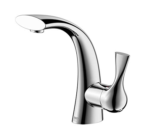 Einhebel-Wasserhahn aus poliertem Chrom, 10,2 cm, moderner Stil, ein Loch, WC-Waschbeckenarmatur Cover