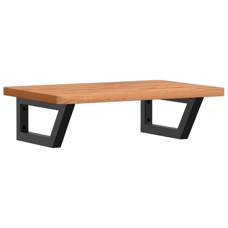 Estantería para lavabo de acero y haya, montaje en pared, juego de muebles de baño, ahorro de espacio y estilo para baños pequeños, robustos estantes de madera con diseño moderno
