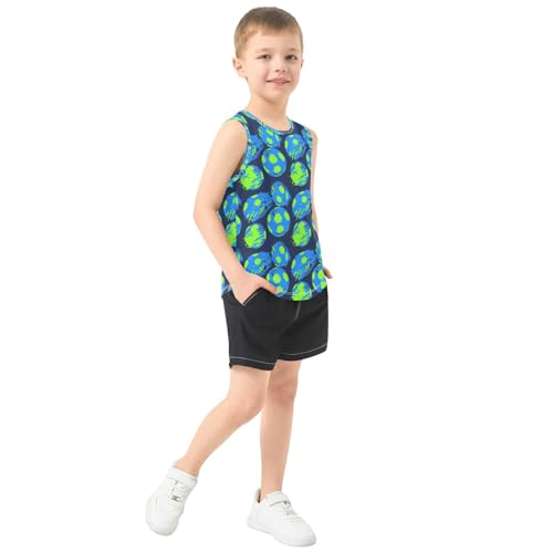 Soccer Ball Boys Tank Tops Toddler Tank Top Shirts Undershirts Quik Dry for Boys,3T4
