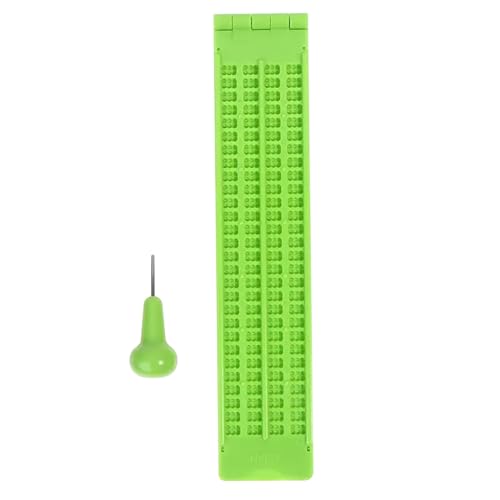 Csafyrt - 4 Lines Braille Slate And 28 Cells Braille Writer Portable Braille Typewriter Braille Printer For Blind School Braille Learning Writing