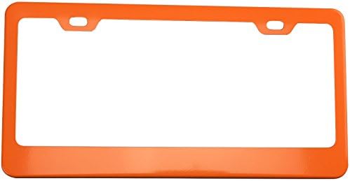 KA LEGEND Solar Matellic Orange Powder Coated 100% Stainless Steel License Plate Frame Holder Tag