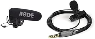 RØDE VideoMic Pro Professional On-camera Shotgun Microphone with High-pass Filter and Pad for Filmmaking, Content Creation and Location Recording & SmartLavPlus Microphone lavalier pour Smartphone