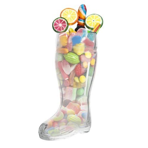 Veemoon Vaso de Vidrio Forma de Bota Resistente al Calor Transparente para Whisky Cerveza y Cócteles con Base Gruesa Antideslizante para Uso Casa y Bar