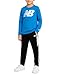 New Balance Boys Jogger Set - 2 Piece Athletic Jersey Graphic Long Sleeve Shirt and Tricot Jogger Sweatpants for Boys (8-16), Size 12, Blue/Black