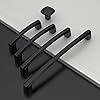 Amerdeco 10 Pack Matte Black Cabinet Pulls 3 Inch(76MM) Hole Centers Kitchen Cabinet Handles Hardware Kitchen Handles for Cabinets Cupboard Handles Drawer Pulls ZH0032