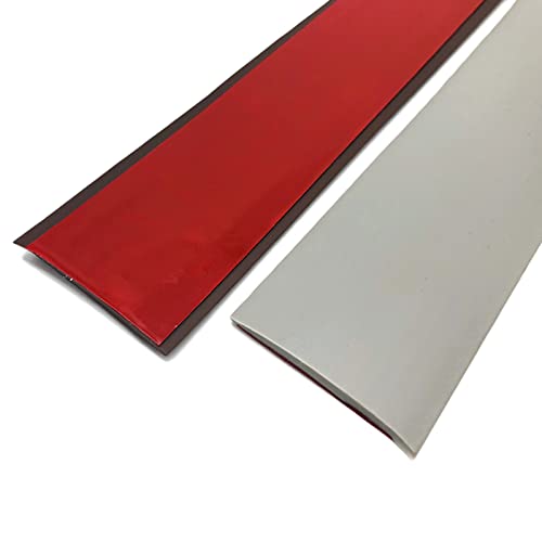 LXLF Übergangsprofil Grau Bodenübergangsstreifen Selbstklebend Nahtabdeckstreifen, Wohnung Trennstreifen Für Bodenlücken, PVC-Rolle (Color : 4cm/1.57" w, Size : 4m/13ft) Cover