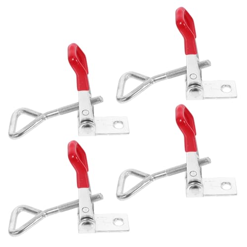 POPETPOP Loquets à Bascule Robustes Capacité 360 Mécanisme à Pince Lot de 4 Galvanisé Simple et Réglable pour Boîtes et Coffres