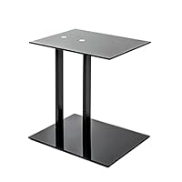 HAKU Bijzettafel chroom, wit, MDF, metaal - Maat: H 50 cm x 40 cm, Stijl: Modern
