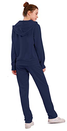 LeeHanTon Tracksuit Sets Womens 2 Piece Sweatsuits Fashion Cozy Fleece Zip Up Hoodies and Sweatpants Jogging Sets3