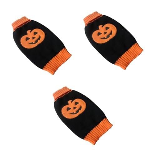 Angoily 3 Pecas Suéter De Malha De Gola Alta Para Cachorro Suéter De Cachorro Chapéus Casaco De Cach