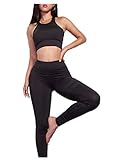 【Haut】 Le haut de sport pour femmes de ce costume de fitness est élastique, pas facile à déformer, montre votre courbe sexy et offre une grande expérience lorsque vous courez, faites du jogging ou du yoga