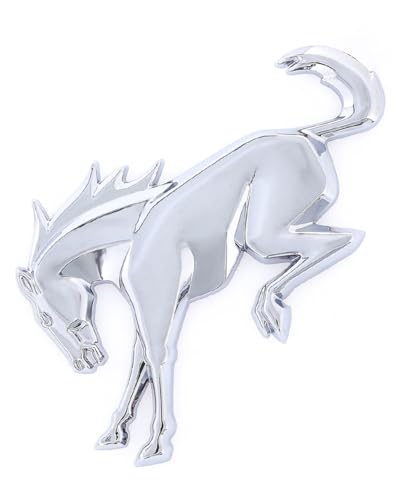 Mini Ford Bronco Novelty Decorative Chrome Logo Plastic Emblem. Industrial Strength 3M Adhesive Backing