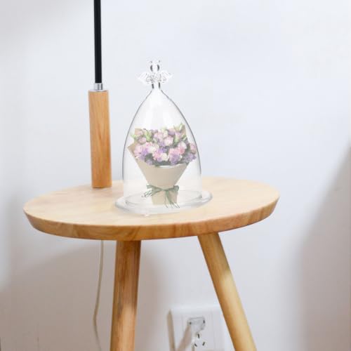 Cubierta de vidrio para flores preservadas con base plana resistente 7