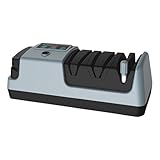 Elektrischer Messerschärfer mit LCD-Bildschirm, 3 Einstellbare Geschwindigkeiten messerschärfer elektrisch mit Magnetische Chipsammelpfanne, 3 Schärfstufen für Gerade, Gezahnte, Keramikklingen und Sch