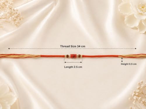 Image of Pack of 2 Japanese Design Rakhi for Bhai | Handmade Raksha Sutra Dhaga Bracelet | Stylish Designer Rakhi Set with Roli Chawal & Greeting Card