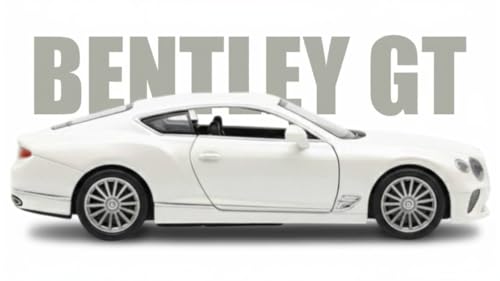 Image of SHAKTISM Die-Cast Metal Car Toy -1:36 Scale, Opening Doors, Pull Back Function, Collectible Toy, Racing Car for Kids Birthday Gift for Boys Girls (White Bentley Diecast)