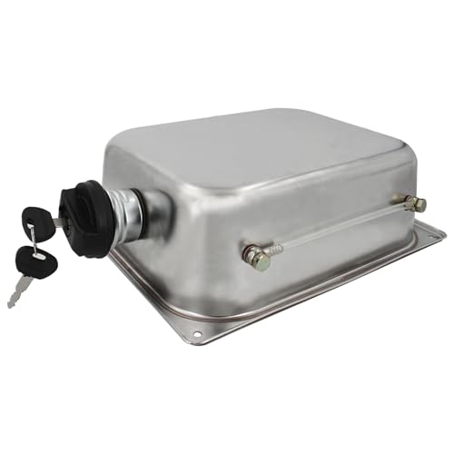AcbbMNS 8L Air Diesel Heater Fuel Tank with Lock and 2 keys, Stainless Steel Petrol Fuel Tank for Cars Trucks