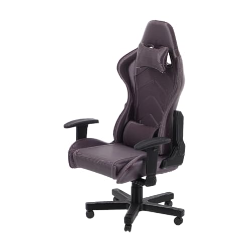 TOYANDONA 1:12 Miniature Gaming Chair - مدل صندلی بازی برای Dollhouse Tiny Computer Chair، مینی میز صندلی اسباب بازی برای صحنه های میکرو، دکوراسیون اتاق گیمر و کالای کلکسیونی