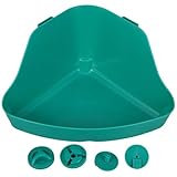 Conception : ce petit bac à litière pour animaux se fixe facilement aux parois de la cage, optimisant ainsi l'espace et évitant que le bac à litière de votre lapin ou hamster ne touche le sol. convient également aux cages de hamsters et aux chinchillas