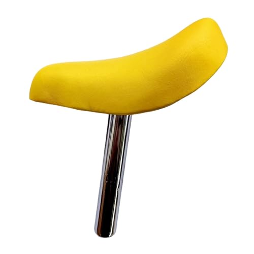 Perfeclan Kinderfahrradsattel, praktisch, weiches Kissen, Bequeme Teile, Kinderfahrradzubehör für sportliche Kinder, Zitronengelb