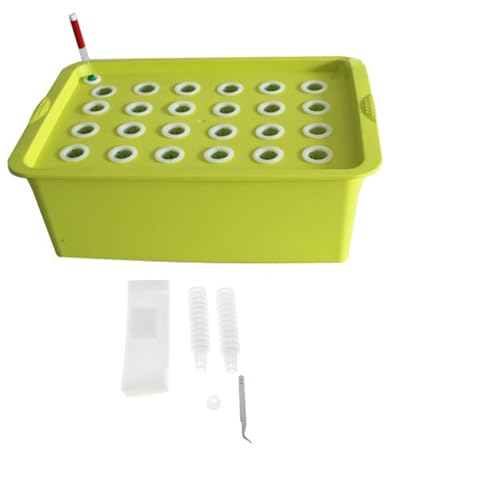 Toysmith 屋内水耕栽培 24穴 水耕栽培システム 栽培セット 植物サイト 水耕栽培セット パルテール バルコニー用, 緑