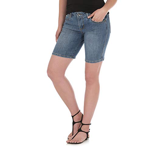 Wrangler Women's Aura Instantly Slimming Mid Rise Stretch Jean Short, Abilene, 6 #TOP19