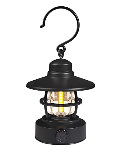 LEDランタン 充電式 キャンプランタン 小型 レトロ 無段階調光 高輝度 電球色 雰囲気作り 間接照明に最適 大容量バッテリー内蔵 携帯便利 アウトドア ライト キャンプ