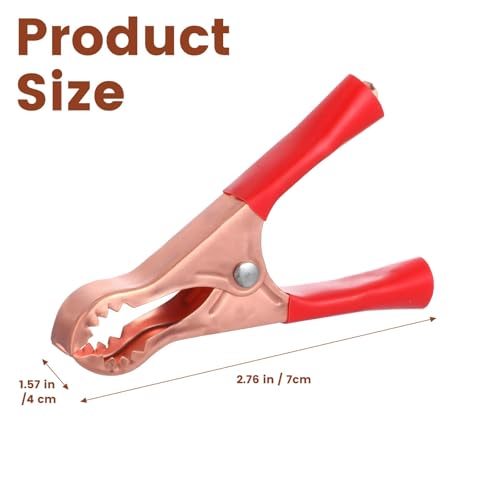 8 Stück Test Metall Krokodilklemmen Jumper Kabelklemmen Auto Batterie Ladegerät Klemmen Set Rot Schwarz Vollisolierte Heavy Duty Kleine Krokodilklemme für Automotive Fahrzeug Boot