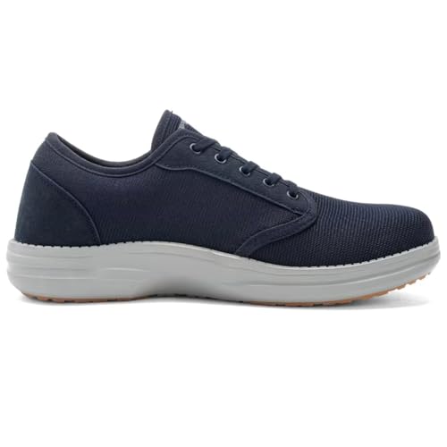 Image of 1TAZERO Men's Extra Wide Slip-On Shoes Loafers Orthopedic Diabetic Shoes for Swollen Feet Comfortable Walking with Arch Support for Plantar Fasciitis