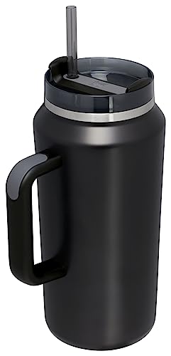 Image of STANLEY Quencher H2.0 Tumbler with Handle & Straw 64 oz | Flowstate 3-Position Lid | Large Capacity for Travel & Sports | Insulated Stainless Steel Cup | BPA-Free | Black Glow