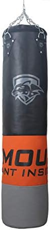 Rmour Unfilled Heavy PU Punch Bag Boxing MMA Sparring Punching Training Kick Boxing Muay Thai with Hanging Chain