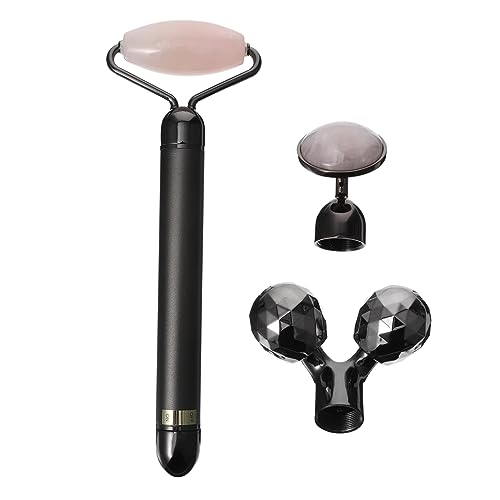 PACKOVE 1 Juego De Rodillos Masajeadores De Jade Suministros Para Masaje Facial Kit De Rodillos Faciales Rodillos Eléctricos De Jade Para Raspar El Rostro Rodillos Masajeadores