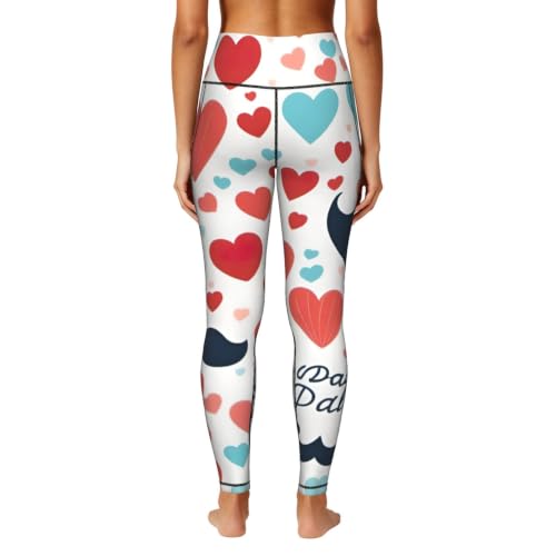 Conjunto de leggings con estampado de amor y papá para mujer 4