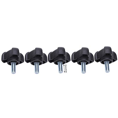 Aliseghpe 5Pcs M6 Plastic Triangular‑Head Arc Handle Screws Locking Bolt Fastener Accessory 15Mm Hand Twist Handle #TOP1