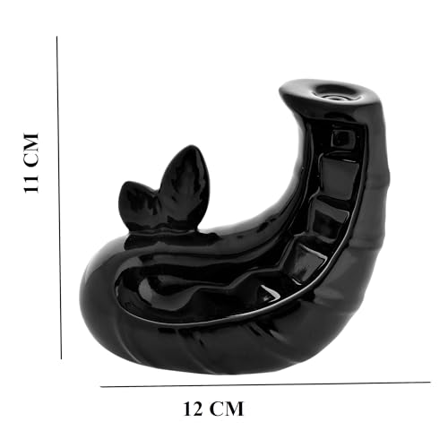 Image of Ceramic Backflow Smoke Fountain Incense Holder for Home Decor Gifts with 20 Smoke Cones by Craftam