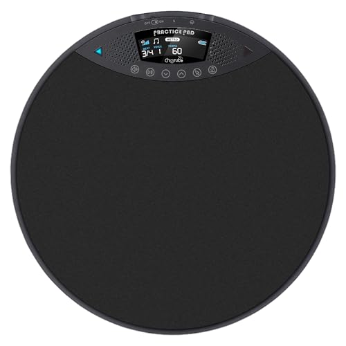 Cherub DP-970 Digital Practice Drum Pad, Diversified Practice Modes, 12-inch Snare Drum-Simulated Practice Pad, Built-in Beat Counting Function, 3.5mm Headphone Jack, Beat Counting Mode