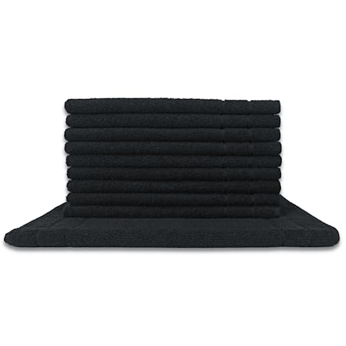 Kit 06 Tapetes Piso Atoalhado de Banheiro Felpudo p/Secar Pés Saída Box Antiderrapante Padrão Hotel