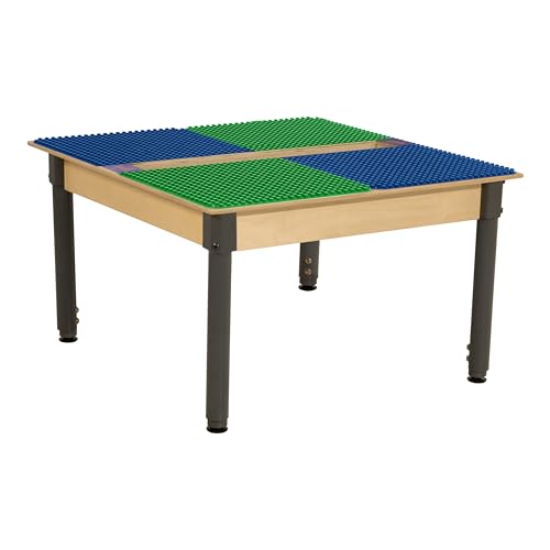 Wood Designs Time-2-Play Kids Birch Plywood Square Duplo Compatible Play Table 35