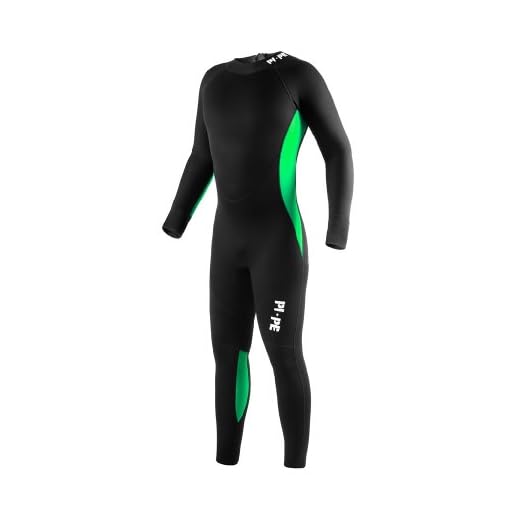 PI-PE Herren Neoprenanzug 3mm Pure, Schwimmanzug, Tauchanzug, Nassanzug, Fullsuit, Langarm, Full, Grün, XL