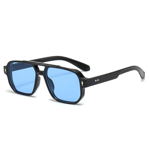 Vintage Men Sunglasses Fashion Clear Ocean Lens Eyewear Women Trending Rivets Sun Glasses UV400