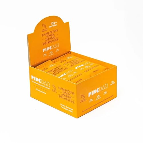 Barra de Proteína Pasta de Amendoim Sem Açúcar 50g Pincbar 12 Unidades