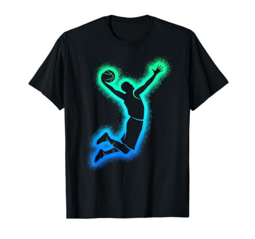 Dunking Basketball Spieler Herren Jungen Basketballer T-Shirt