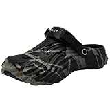 Zoccoli da giardino da uomo sandali leggeri da esterno in EVA Slip on muli traspiranti estivi, Nero , 44 EU